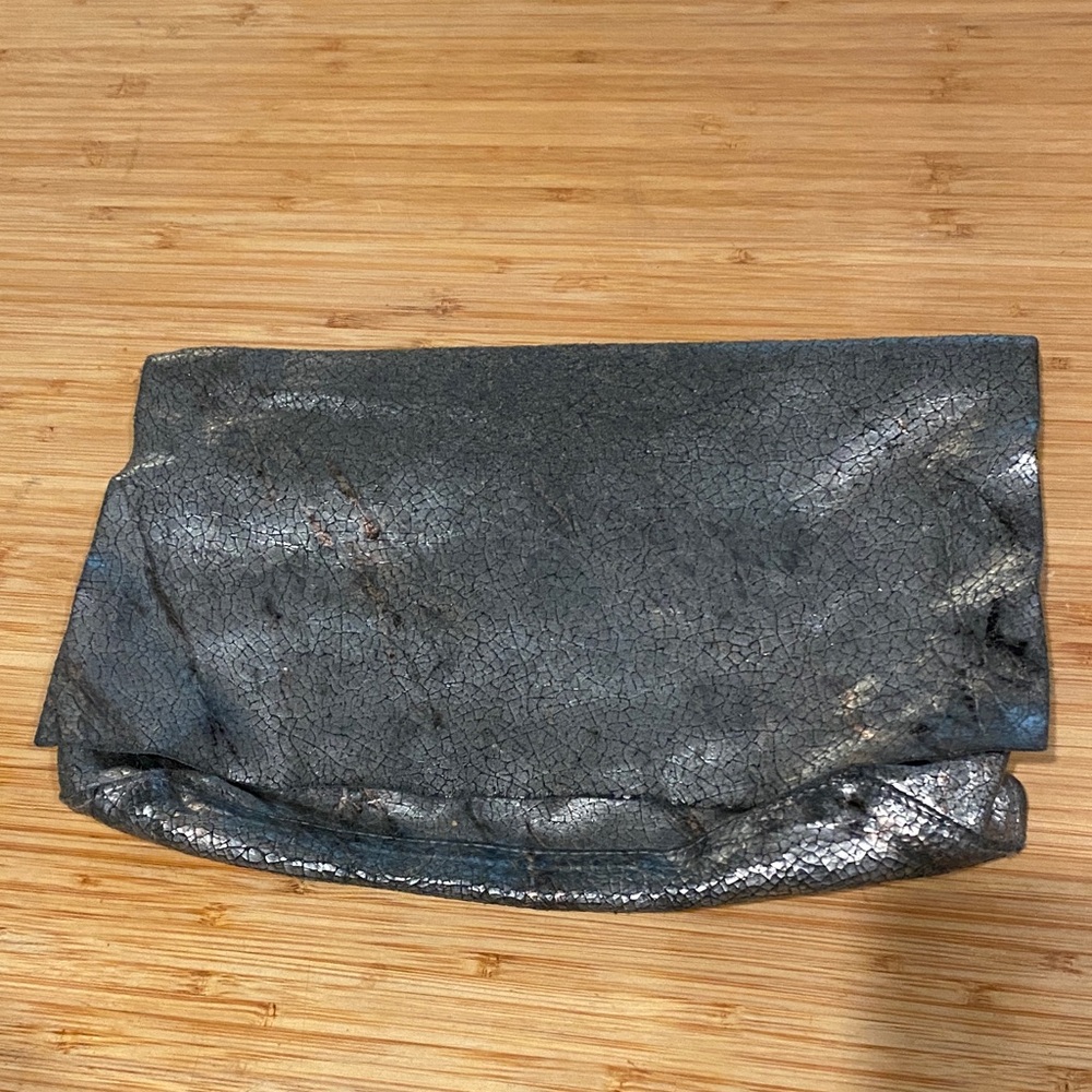 Tracey Tanner Metallic Silver Clutch